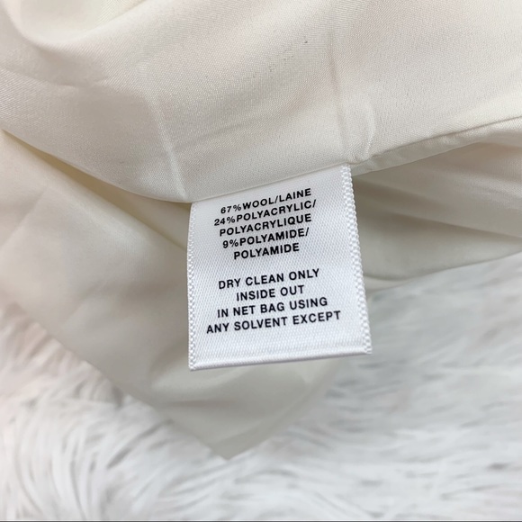Lafayette 148 tweed Wool blend Pencil Skirt knee length ivory - Picture 11 of 14
